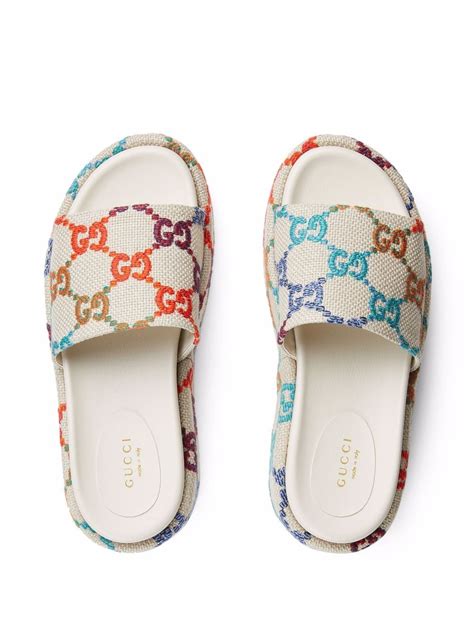 gucci multicolor slide|Gucci slides women size 36.